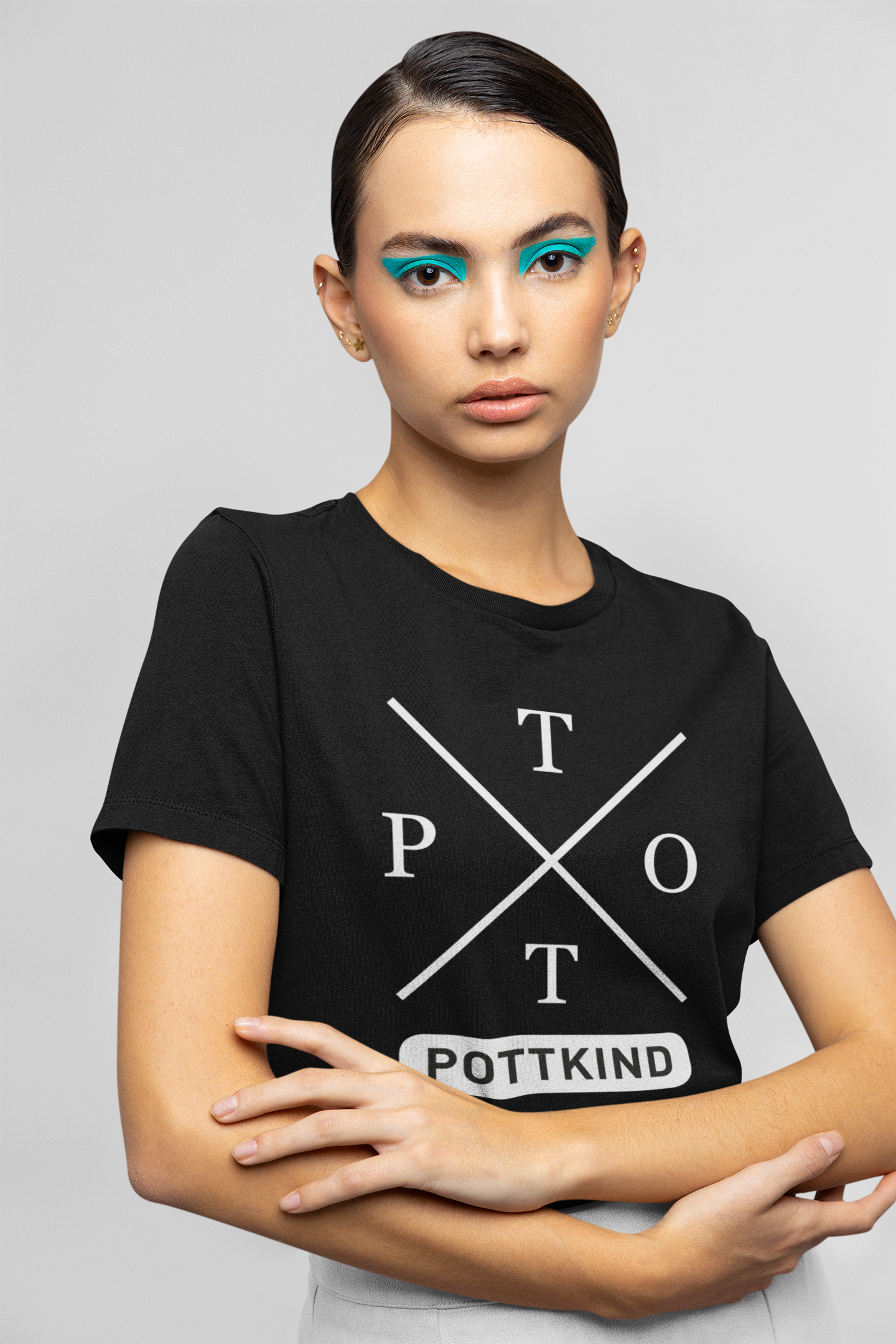 T-Shirt Creator POTT Kreuz Weiß