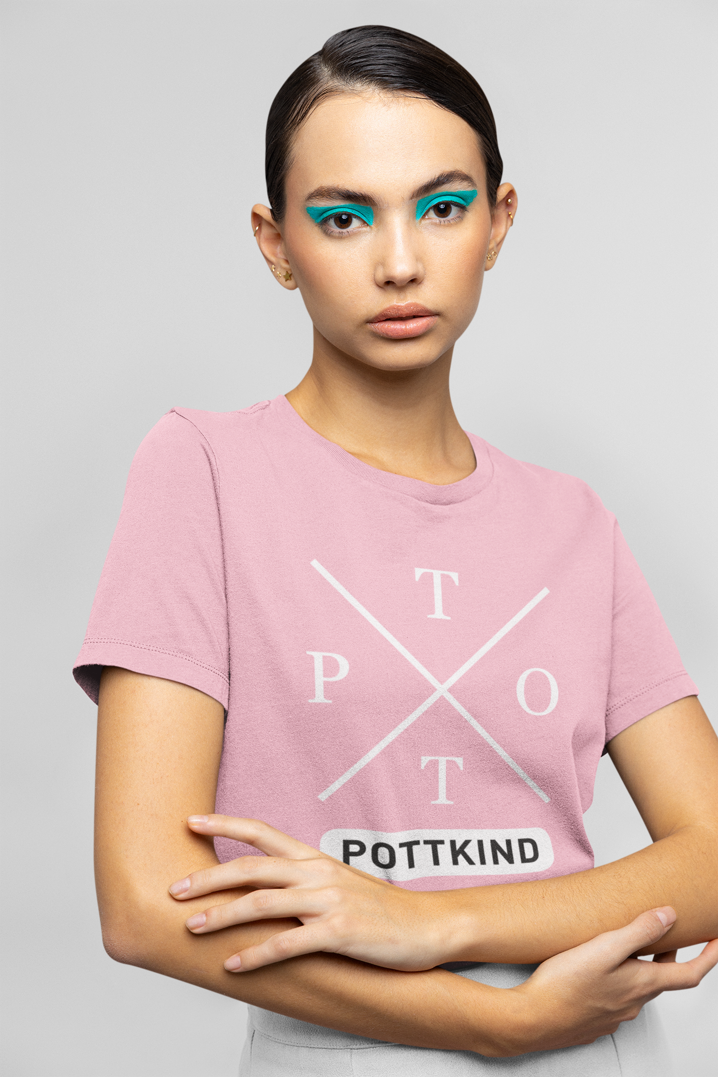 T-Shirt Creator POTT Kreuz Weiß